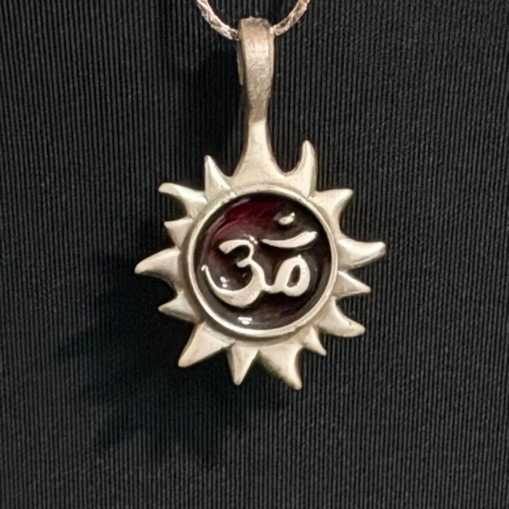 OM Sunburst Sliver Sun Pendant